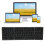 Conjunto versátil de teclado e mouse dobráveis, recarregáveis 2.4G + Bluetooth, compatível com diversos dispositivos Windows, iOS, Android e 2