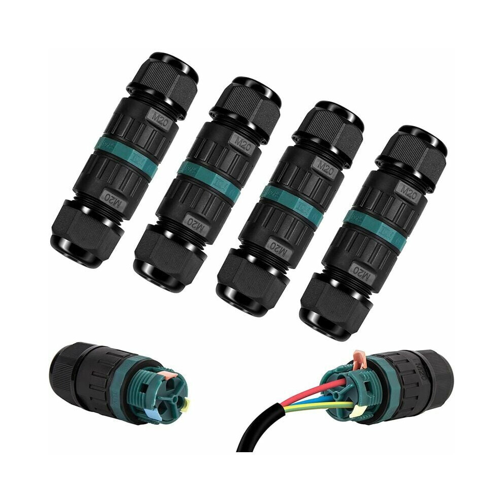 Waterproof Electrical Cable Connector, Easy Installation Screw-Less Electrical Connector For Cables Up To Ã12Mm, High Quality Material For Quick 9405630374407