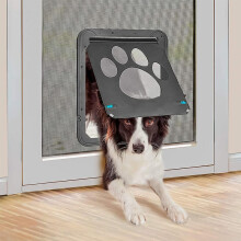 Pet Door for Screen Windows, Special Design for Screen Doors, Magnetic Self-Closing Pet Entryway with Lockable Feature, Large Cat Door, Swing Flap