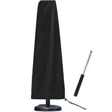 Outdoor Market Umbrella Cover, Patio Umbrella with Wind-Resistant, Durable and Colorfast Oxford Material, Easy Installation & Storage Pockets