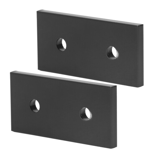 Black Aluminium 2 Hole Joint Board 2 Pcs 3030 Flat Rectangular Connector Set 1