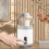 Biberon pour bébé avec shaker, rechargeable USB, 14x11cm, blanc perle 4