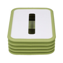 Copertura pieghevole in silicone verde per scatola di fazzoletti 20,5 14 cm