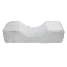 Coussin pour extensions de cils en velours doux avec bords zippés renforcés, coussin ergonomique en mousse à mémoire de forme pour extensions de