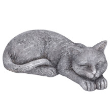 Resin-Katzen- und Hund-Memorialgrabstein für Rasen, Garten, Außenbereich, Hof, Stein, Farbe
