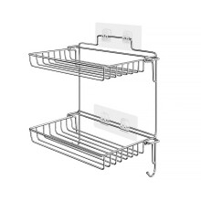 Edelstahl-Faltbarer Badezimmer-Organizer 1-3 Etagen Silber