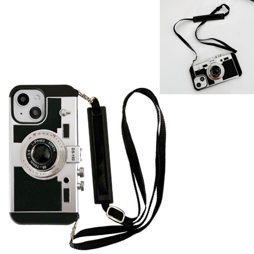 Vintage Camera Phone Case for iPhone 14, PC Plastic, Retro Design