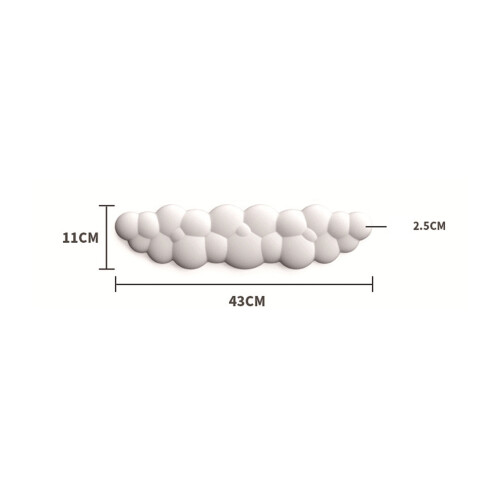 Soft Memory Foam White Keyboard Wrist Rest with Silicone, Fatigue Relief 1