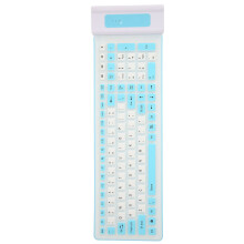 107-Key Silicone Waterproof Dustproof Folding Wireless Keyboard with USB & 2.4G