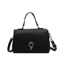 Sac à bandoulière tendance, sac à bandoulière à rabat, sac-Noir