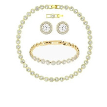 (5441192) Original Women's Necklace Bracelet and Earrings Set Angelic Square Series Jewelry Set Fit Original Brand Suitable for Holiday Gifts box