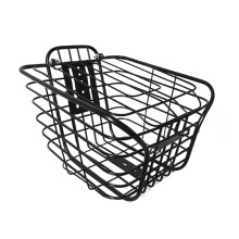 Electric Bike Basket Reinforced Frame Linear Design Anti Rust Coating Wide Application Simple Installation Method For Cycling Enthusiasts Durable