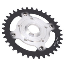 104BCD Aluminum Alloy Chainring Conversion Kit for Tongsheng E-Bike Black