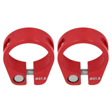 Aluminiumlegierungs Fahrrad-Sattelstützenklemme 31,8 mm Schnellverschluss Rot