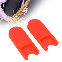 2 Stück Silikon-Saxophon-Finger-Rest-Kissen Daumen-Schutz Rot Zubehör