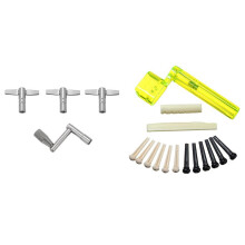 6 String Acoustic Guitar Nut Saddle Part with Drum Keys 4 Pack Drum Tuning Key and Continuous Motion Speed Key