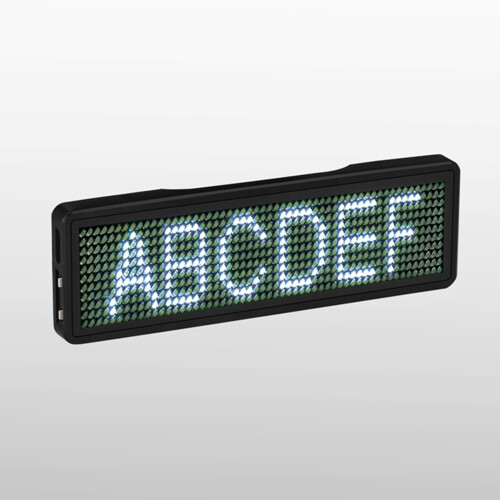 2PCS  Name Badge Rechargeable Light Sign DIY Programmable Scrolling Message Board Display LED,Type 2 & Type 9 2