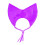 Adjustable Cats Bath Caps Water Resistant Ear-Purple 1