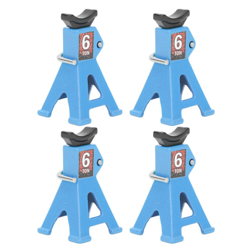 4Pcs Mini Jack Stand 1/24 Scale Blue 21x21x36-53mm