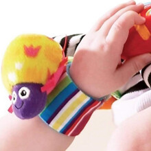 Baby Wrist & Socks Rattles Set Plush Bee Ladybug Educational Toy