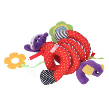Bunter Spiral-Plüschspielzeug für Babys von 0 bis 12 Monate – Birdies weiches hängendes Spielzeug