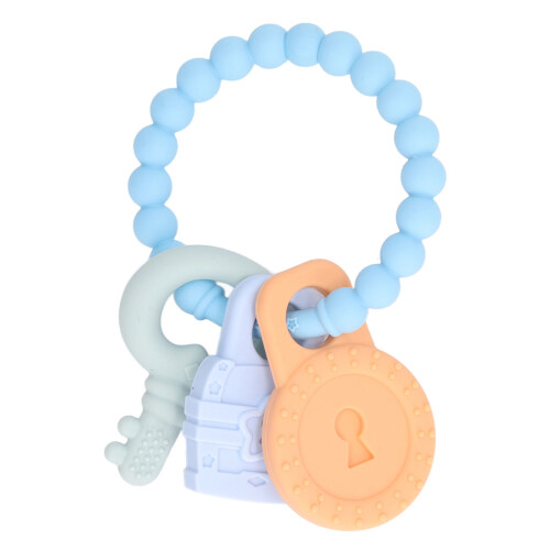 Baby Teether Bracelet Silicone Gum Relief – Light Blue, 12.5cm 1