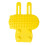 Brosse à gratter d'angle pour chats, peigne de Massage-Jaune 1
