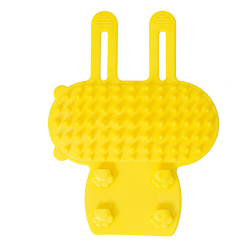 Brosse à gratter d'angle pour chats, peigne de Massage-Jaune