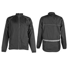 Leichte, wasserdichte Windbreaker-Jacke Schwarz für Radfahren & Sport