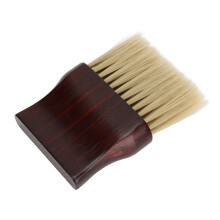 Professional Neck Duster Brush with Solid Wood Handle, 14x9.5cm