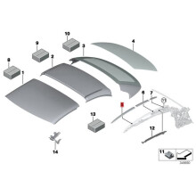 Autodach Cabrio Zierleiste Dachscharnierabdeckungen Zierleiste für  F33 M3 F83 M4 E93 54377184027