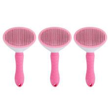 Peine para Quitar el Pelo de Mascotas con Autolimpieza, Cepillo para Gatos, Peine para Quitar el Pelo de Mascotas, Cepillo de Aseo, Peine Rosa