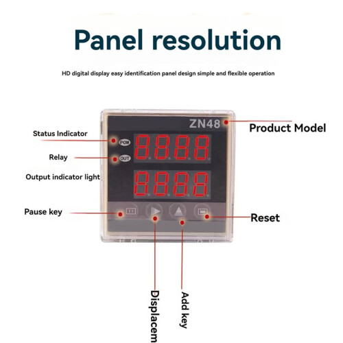 ZN48 Series Digital  Relay Counter 220VAC Multifunction  Countroller Revolution Counter 2