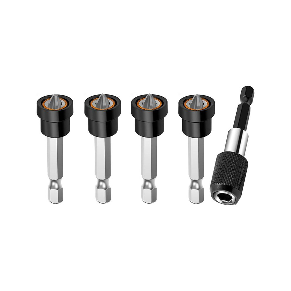 5Pcs Premium Magnetic Drywall Screw Setter- Ph2 Bits For Plasterboard Sheetrock Screw 1/4 Inch Hex Positioning Bit A 4712690732135