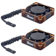 SURPASS HOBBY 2PCS Motor Cooling Fan 40mm RC Model Heatsink 16000RPM ESC Cooling Fan for 1/10 1/8 RC Car Models B