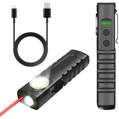 EDC Flashlight with Auto  Combo Work Light Rechargeable Stepless Dimming Flashlight with Magnet Aluminium Material 1