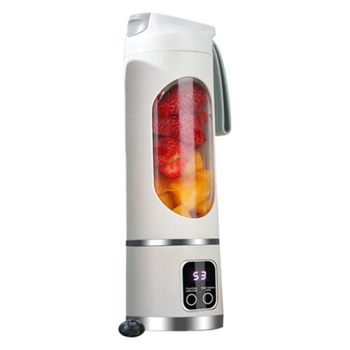 USB Rechargeable Portable Blender 8 Blade  Ice Crusher with Digital Display 3 Modes Portable Blender White