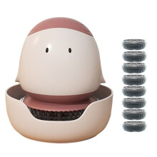 Dishwashing Brush with Soap Dispenser Cute Pot Brush Kitchen Brush Dishwashing Pot Pan Sink Cleaning Soap Brush Red