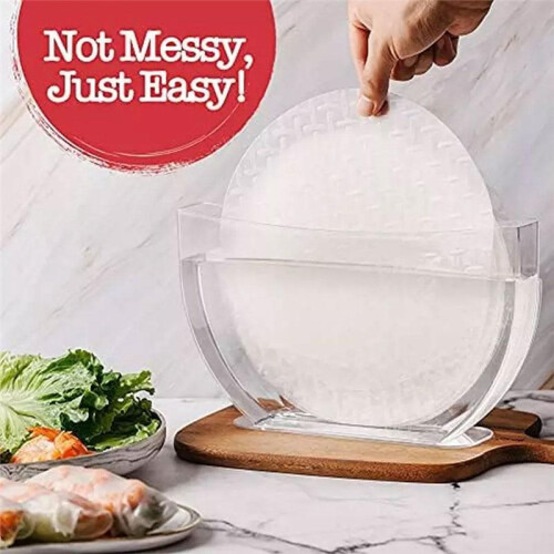 Rice Paper Packaging Container Spring Rolls Water Bowl Rice Paper Holder Vietnamese Pie Box Kitchen Tools 2