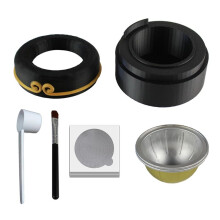 Återanvändbara Kaffekapselskivor/Lock för Vertuo Series Pod Tomt Fodral med 50 St Folieförsegling Lock Hållare Borstekapselsats B
