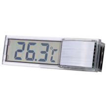 Akvarelltermometer Elektronisk LCD Digital Akvarelltemperaturmätning Termometer Akvarelltillbehör Silver