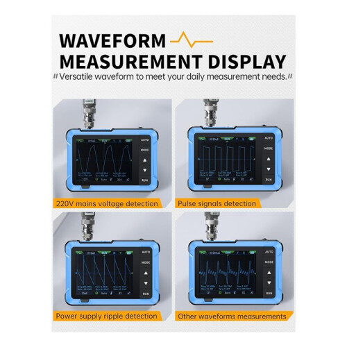 Oscilloscope/DDS Signal Generator 2-in-1,2.8 Inch TFT,10MHz Bandwidth, 48MS/S Sampling Rate, Trigger Function Auto/Nomal 2