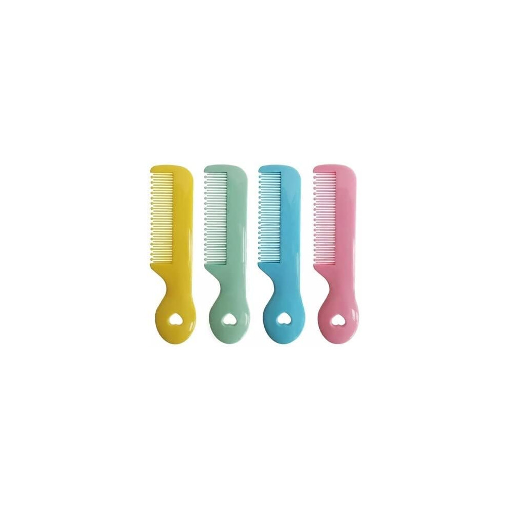4Pcs Colorful Tip Bristles Baby Cute Comb Baby Grooming for Sensitive Scalp Skin, for Nursery Newborn Infant Girl Boy Kids Comb Baby Grooming (Round)