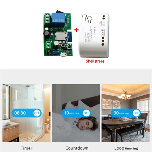 Tuya  Wifi  AC85-250V Relay Module Wireless Remote Control Inching Self-Locking Timering Receiver 1