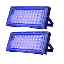 2 Pcs UVA Black Light 220V Black Lights IP65 Waterproof Black Light for Black Light Stage Lighting EU Plug 50W