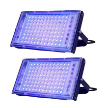 2 Pcs UVA Black Light 220V Black Lights IP65 Waterproof Black Light for Black Light Stage Lighting EU Plug 100W