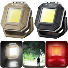 COB LED Work Light Rechargeable Flashlight with Magnetic Base Inspection Light Waterproof Torch Light for Car Repair A