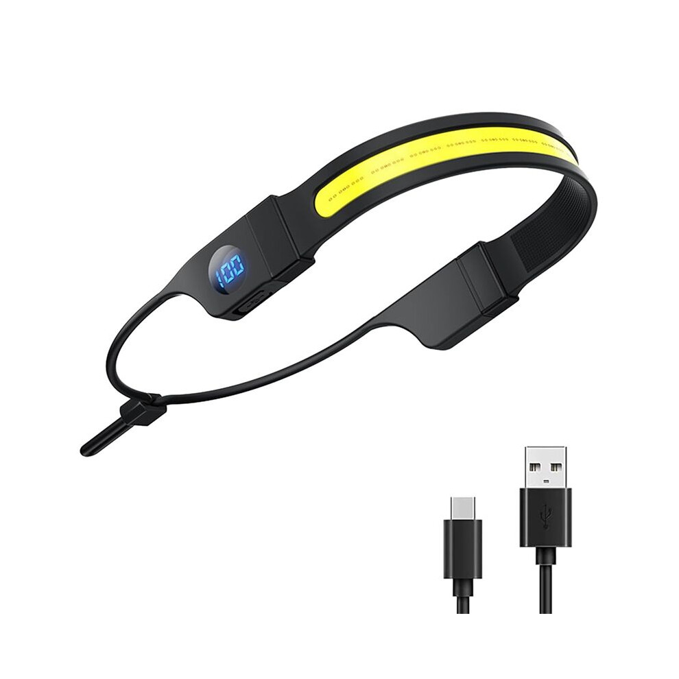 Led Cob Headlamp Usb Rechargeable Torch Digital Power Dispaly Head For Camping Walking Fishing Hiking Light 6032229999159