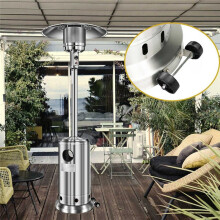 Universal Patio Heater Wheel Kit-Stainless Steel Silver Bracket + Black Wheels,Patio Tall Propane Gas Patio Heater Wheel