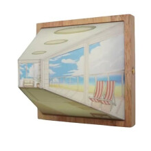 Lampada da Parete Stereoscopica 3D, Lampade Decorative da Comodino, Scena Effetto 3D, Lampade da Parete DIY Che Cambiano Colore C